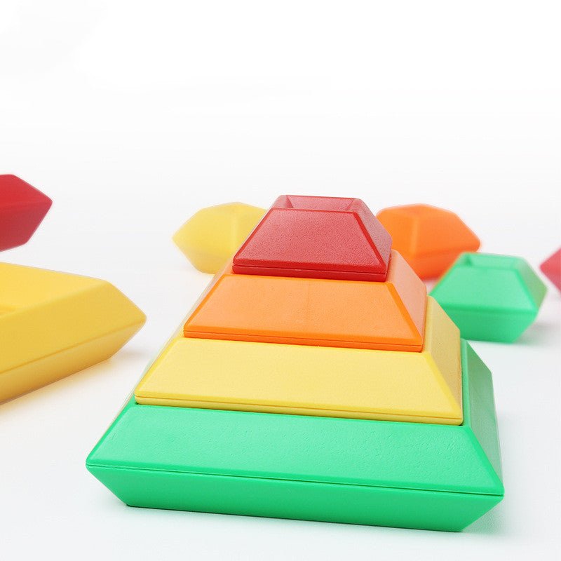 Stack Attack — Rainbow Tower Ring + Shape Learning Set