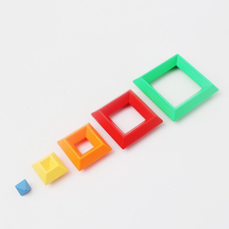Stack Attack — Rainbow Tower Ring + Shape Learning Set