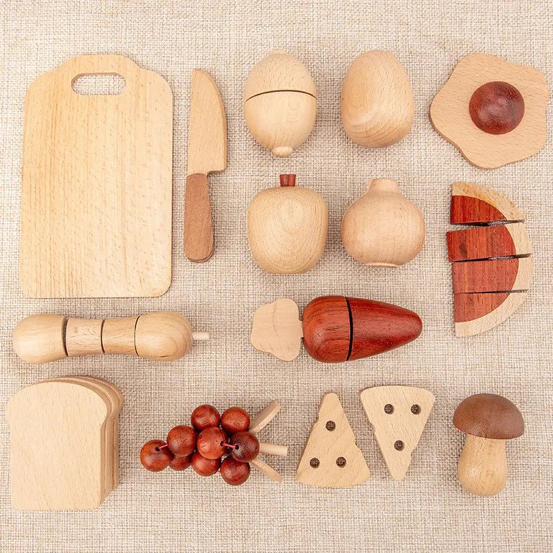 Slice & Play™ – Wooden Velcro Cutting Fruit & Veggie Set