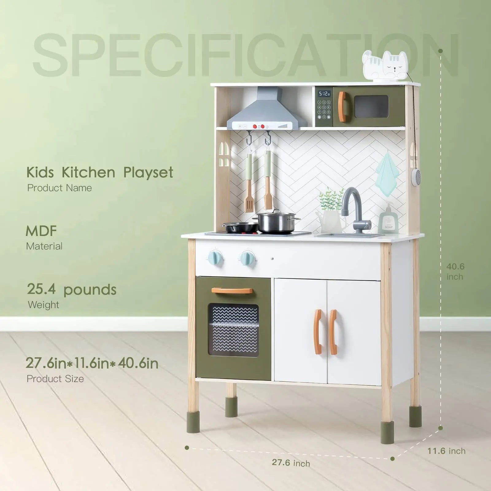 Mini Chef Station™ – Deluxe Wooden Play Kitchen Set