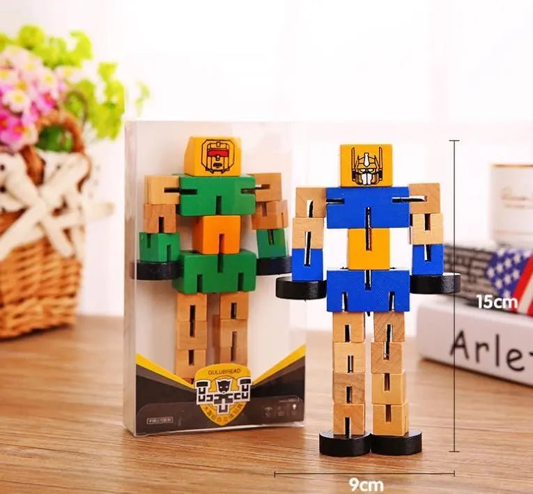 Benny the Wooden Robot Toy