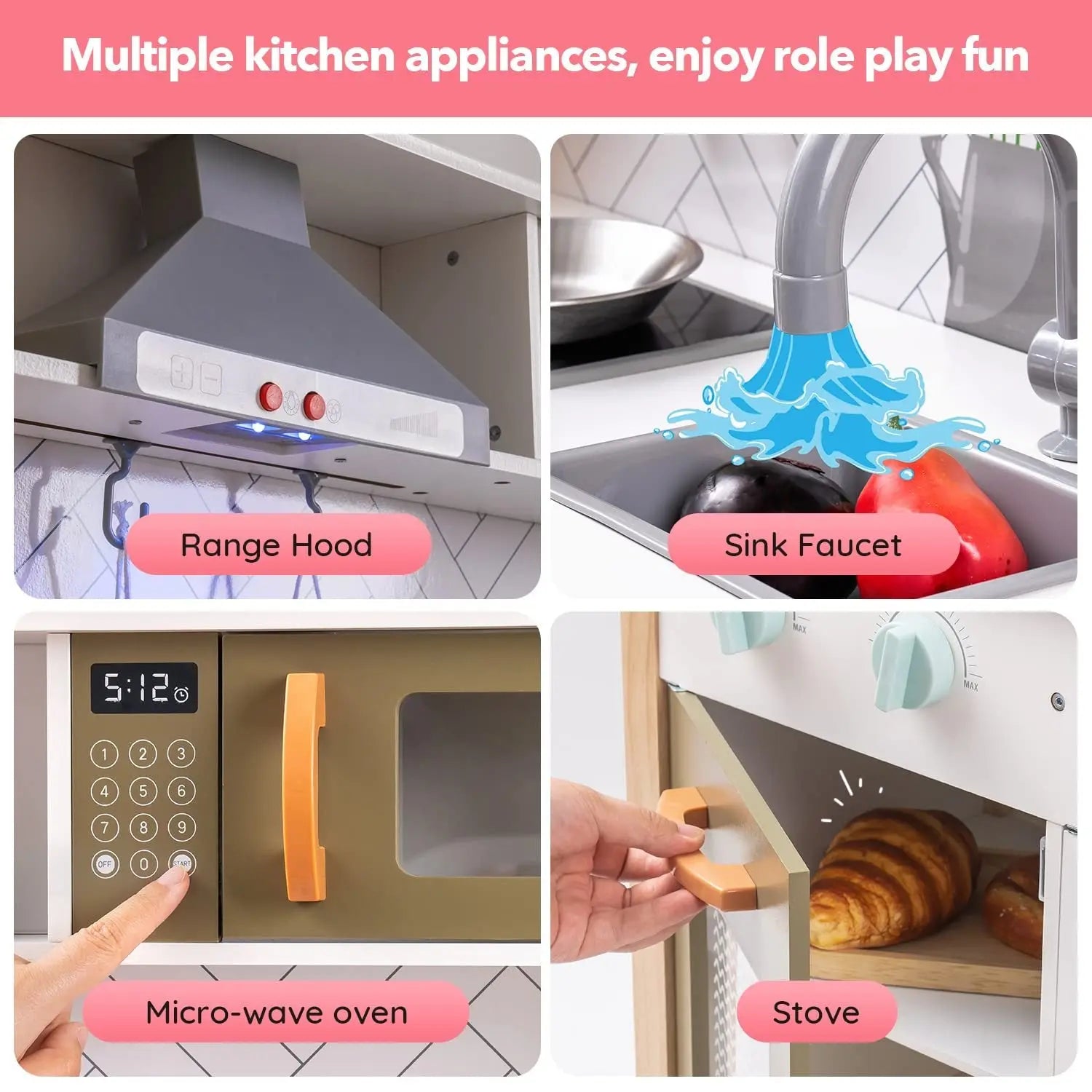 Mini Chef Station™ – Deluxe Wooden Play Kitchen Set