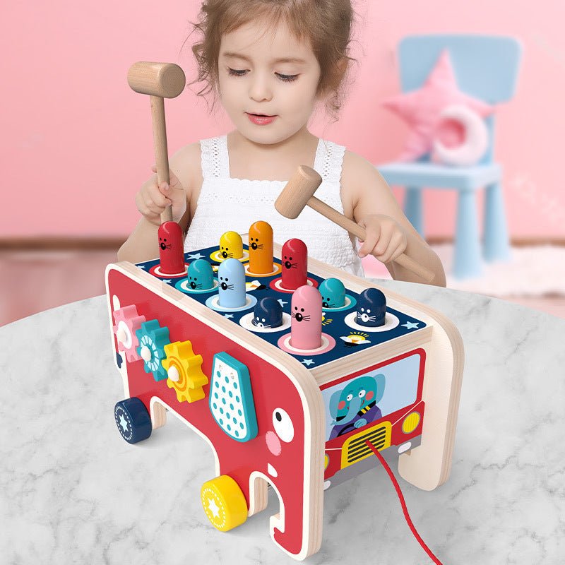 Montessori Animal Bus — Wooden Tap & Play Musical Toy