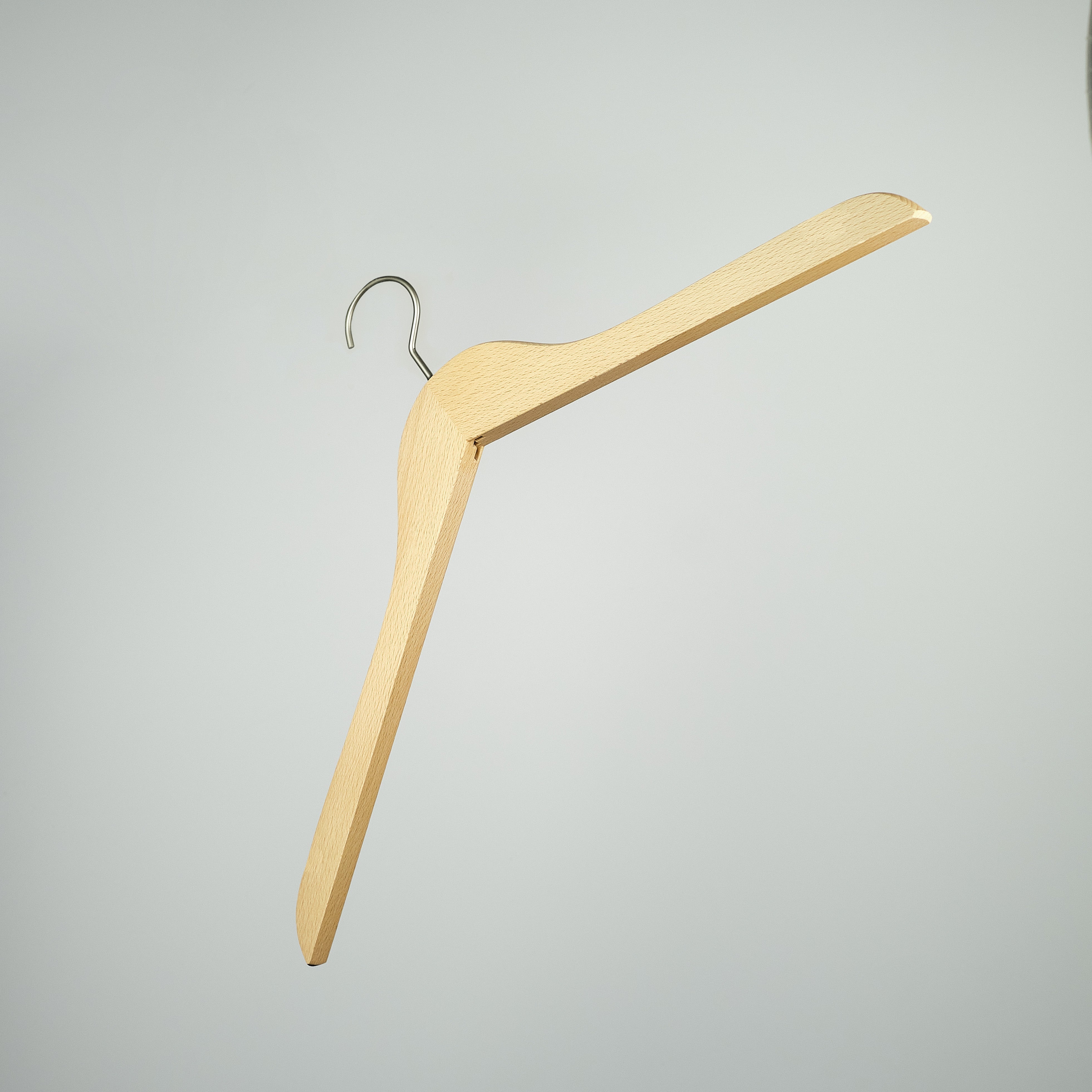 Natural Wood Top Clothes Hanger No Notch 38cm