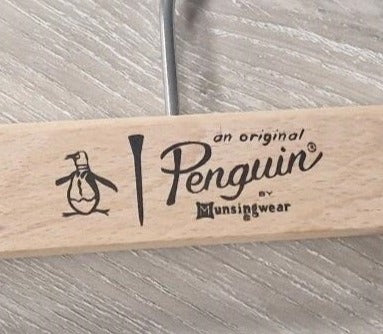 Wooden Natural Clip Branded Penguin 35cm