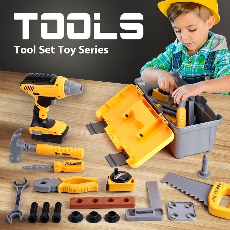 Tiny Tools, Big Boss — Pretend Play Drill + Toolbox Set