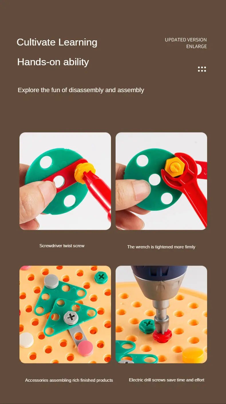 BuildBuddy™ – Kids’ Educational Toy Drill & Screw Puzzle Toolbox