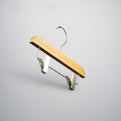 Bamboo Wood Sustainable Clip Bottom Hanger 26cm
