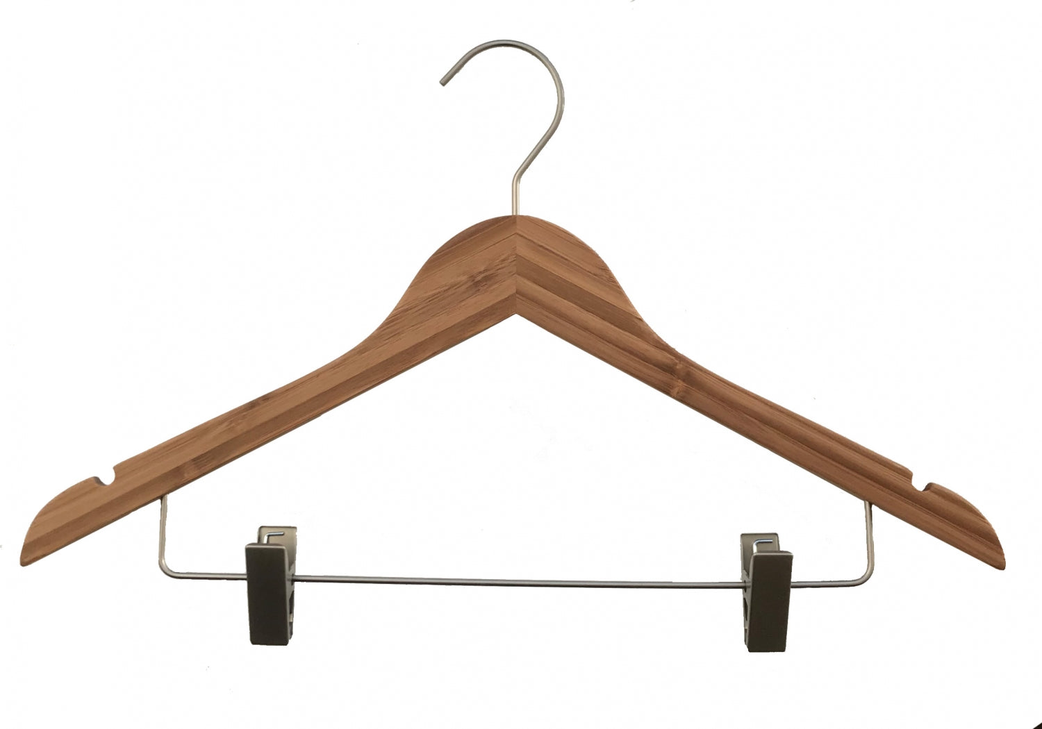 Bamboo Wood Sustainable Top Clip Hanger 42cm