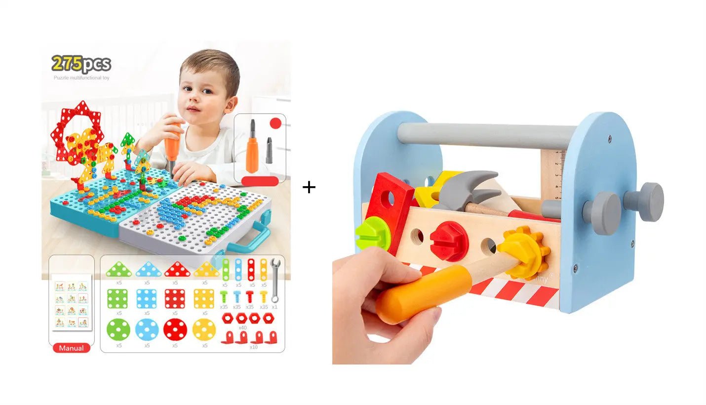 STEM Drill and Build Toy Kit – Electric Screwdriver + Toolbox (188–316 Pieces)
