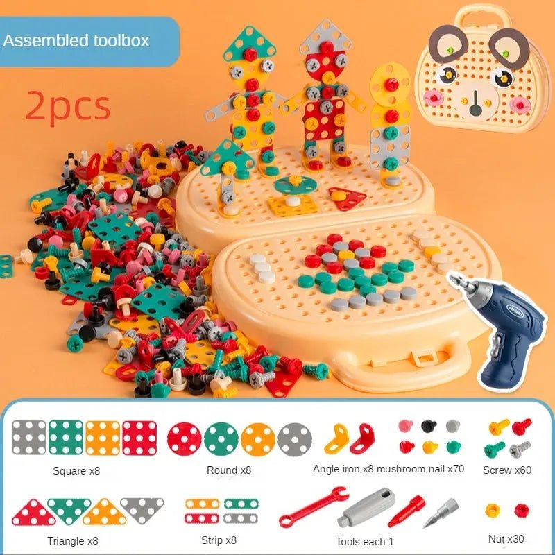 BuildBuddy™ – Kids’ Educational Toy Drill & Screw Puzzle Toolbox
