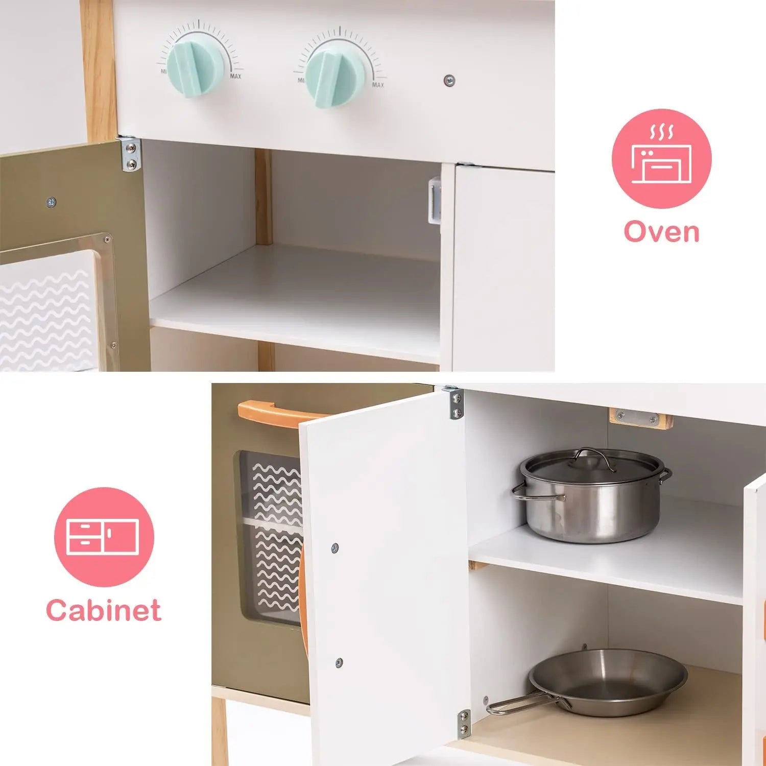 Mini Chef Station™ – Deluxe Wooden Play Kitchen Set