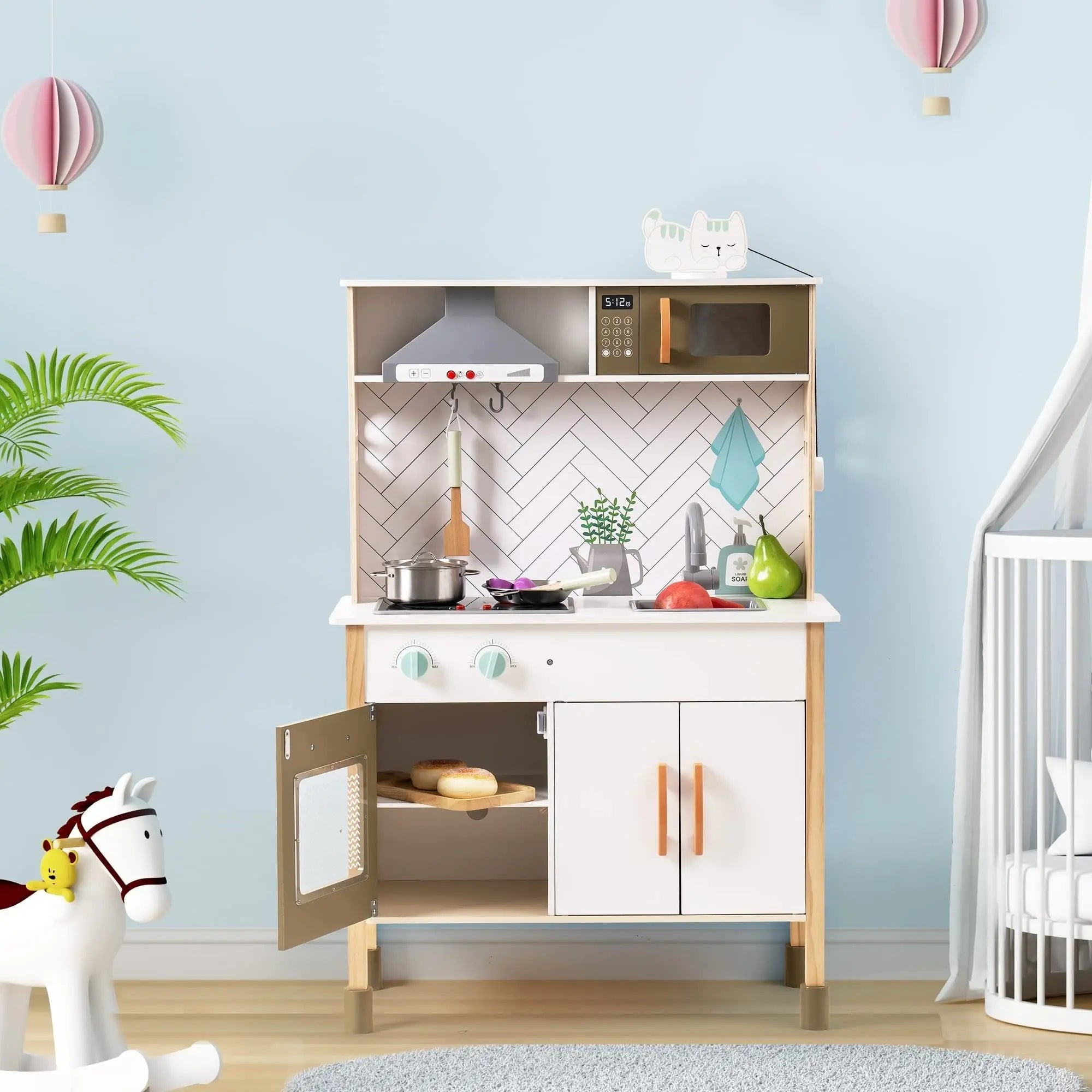 Mini Chef Station™ – Deluxe Wooden Play Kitchen Set