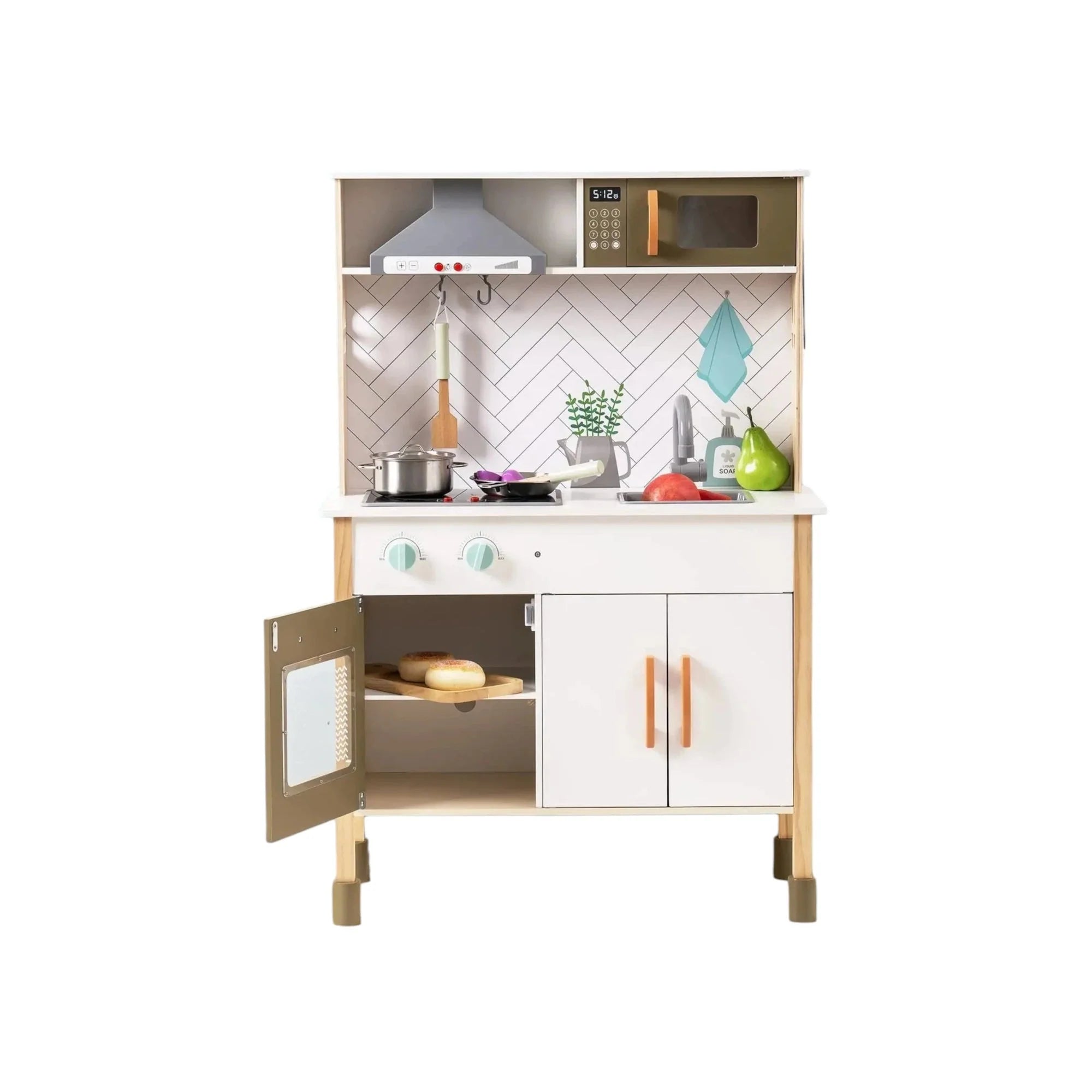 Mini Chef Station™ – Deluxe Wooden Play Kitchen Set