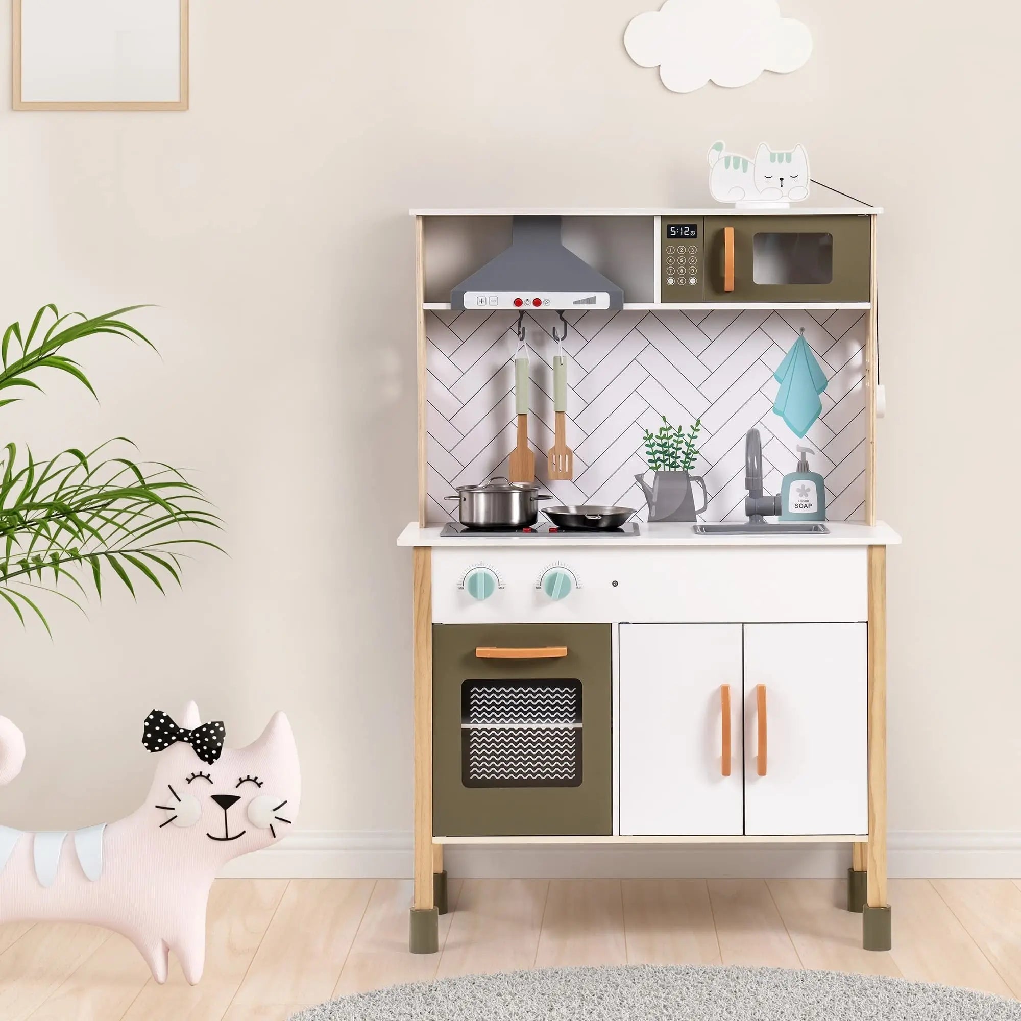 Mini Chef Station™ – Deluxe Wooden Play Kitchen Set