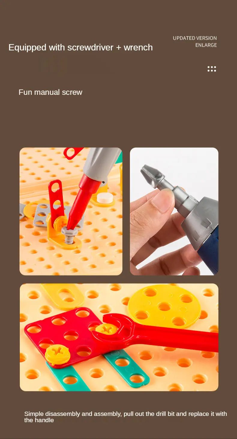 BuildBuddy™ – Kids’ Educational Toy Drill & Screw Puzzle Toolbox