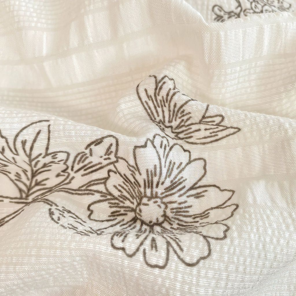 Mojoyce-Spring Summer Bedding Set Floral Print Vintage Creamy Bedding Set