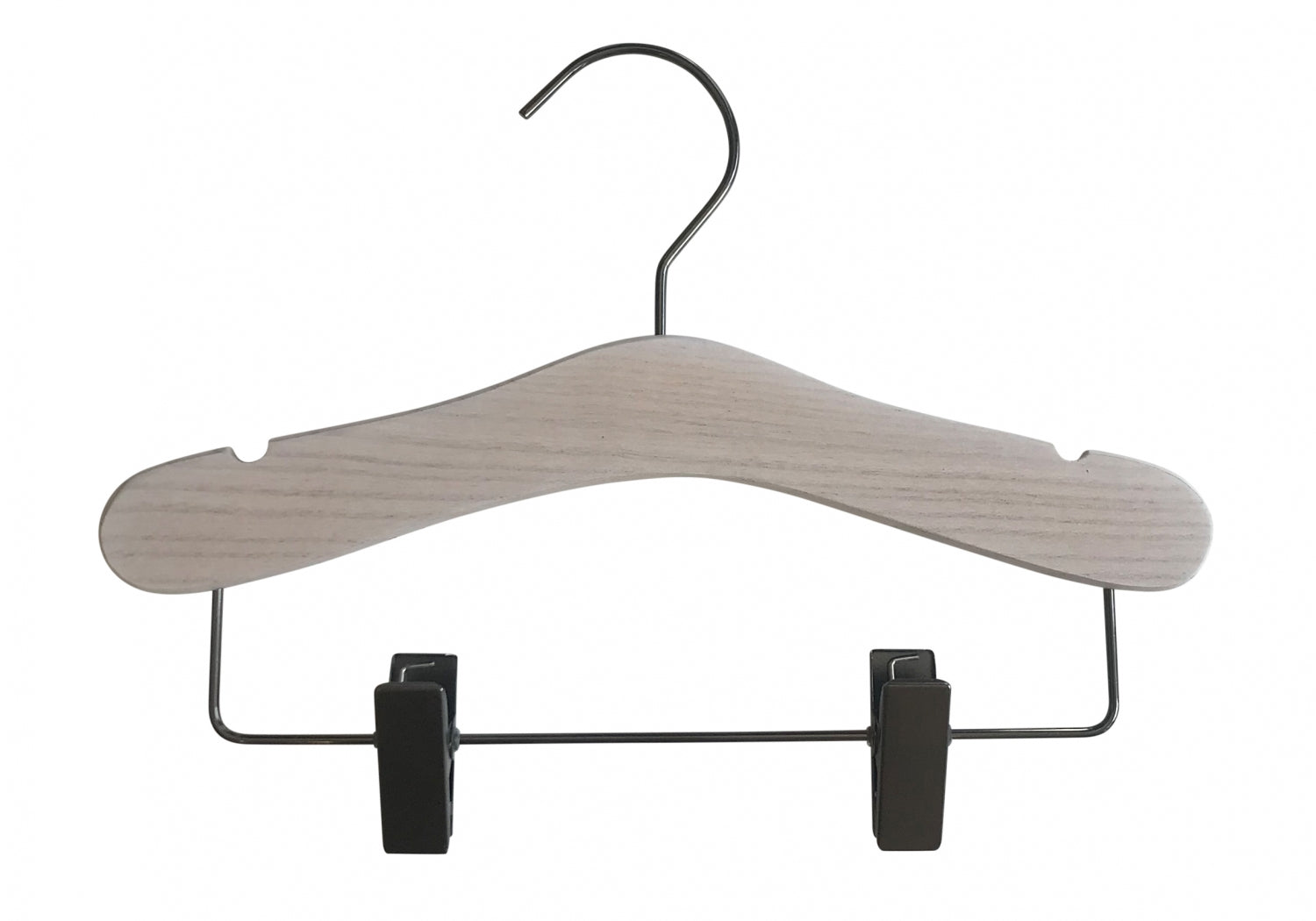 White Ash Wood Coat Kids Hanger with Bar 28cm