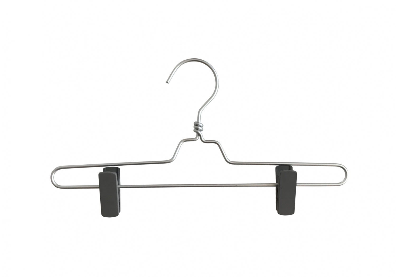 Natural Aluminium Clip Bottom Hanger 35cm