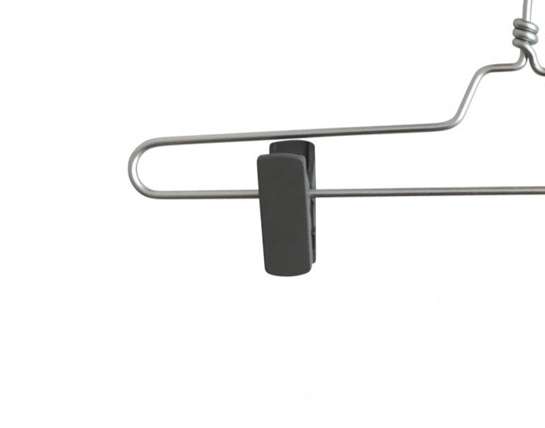 Natural Aluminium Clip Bottom Hanger 35cm