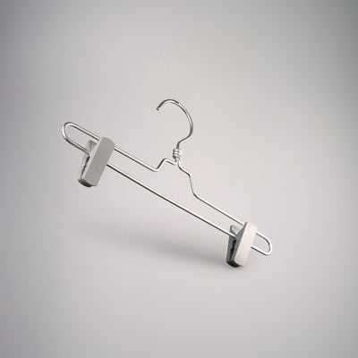 Natural Aluminium Clip Bottom Hanger 35cm