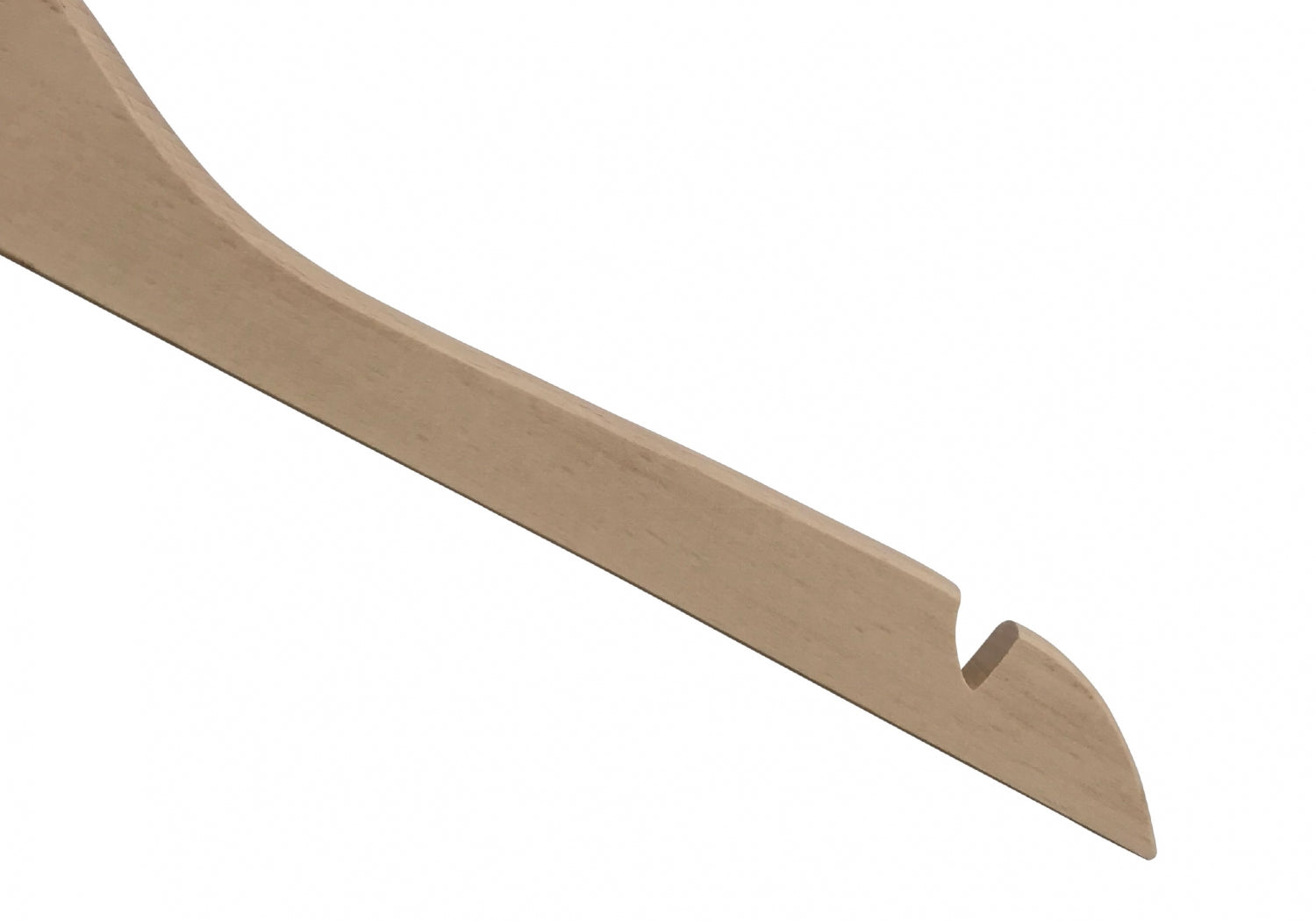 Natural Wood Top Clothes Hanger with Notch 38cm