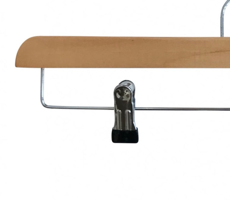 Natural Wooden Clip Bottom Hanger 35cm