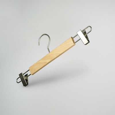 Natural Wooden Clip Bottom Hanger 37cm