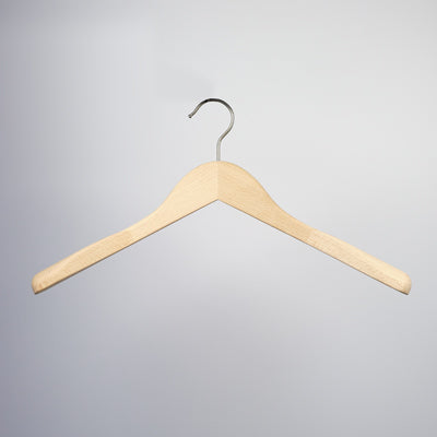 Natural Wooden Jacket Top Coat Hanger 44cm