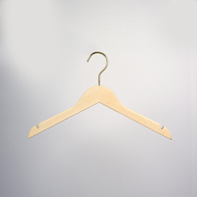 Natural Wooden Thick Top Jacket and Bridal Hanger 39cm