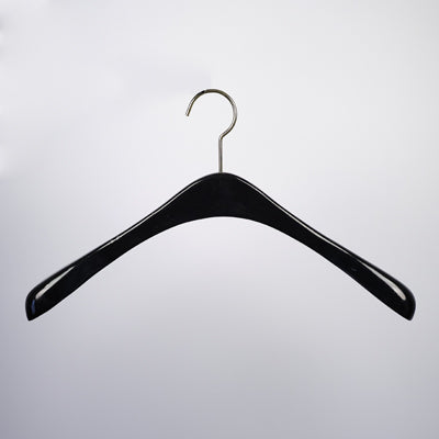 Black Wooden Top Coat Premium Hanger 42cm