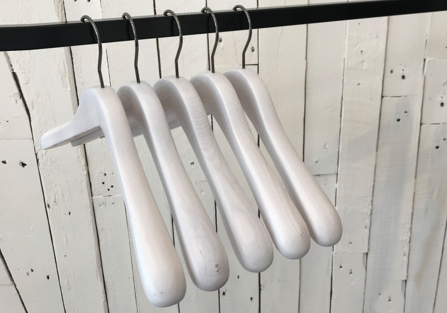 White Ash Wooden Jacket Coat Hanger 44cm