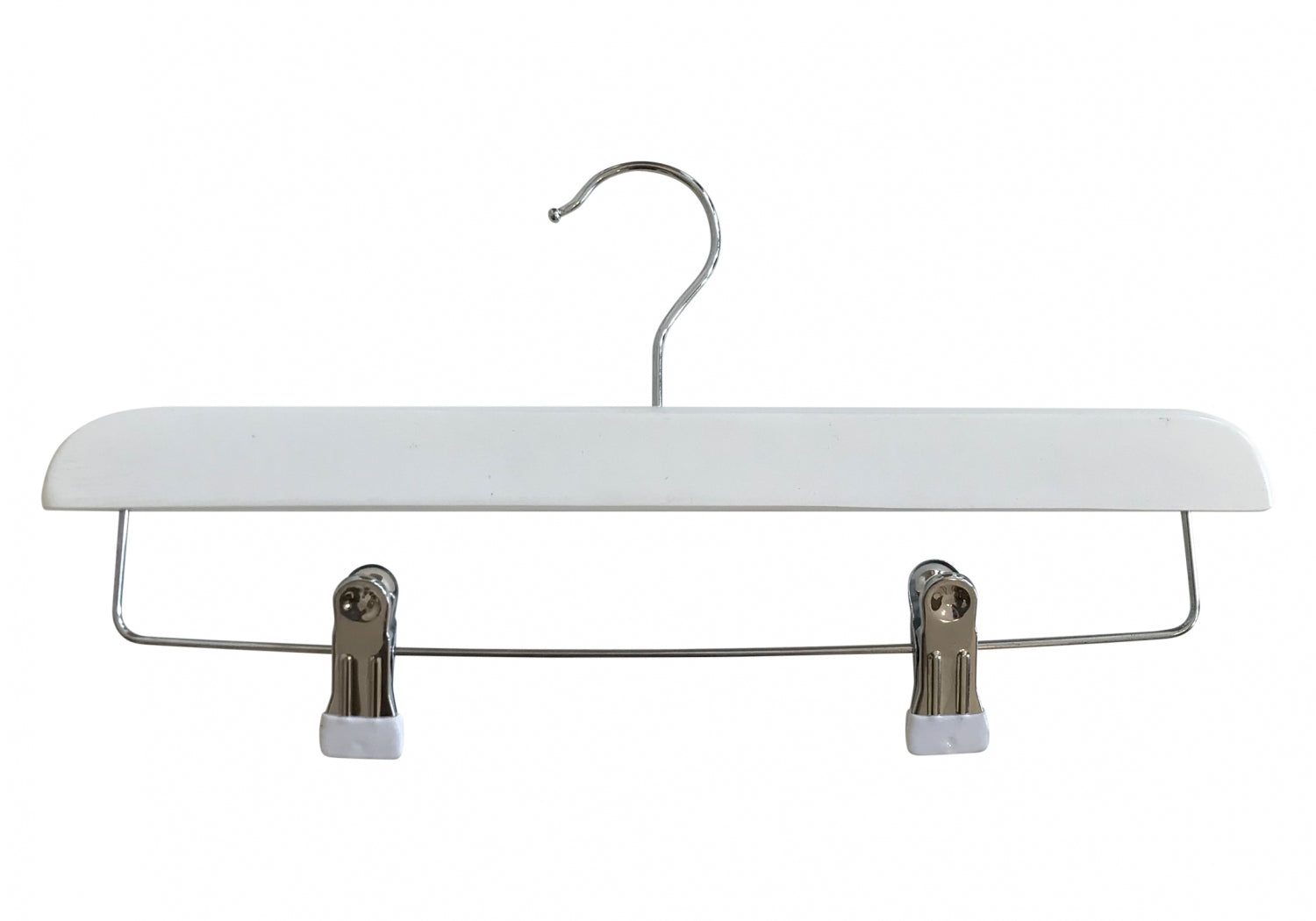 White Gloss Wooden Clip Bottom Hanger 35cm
