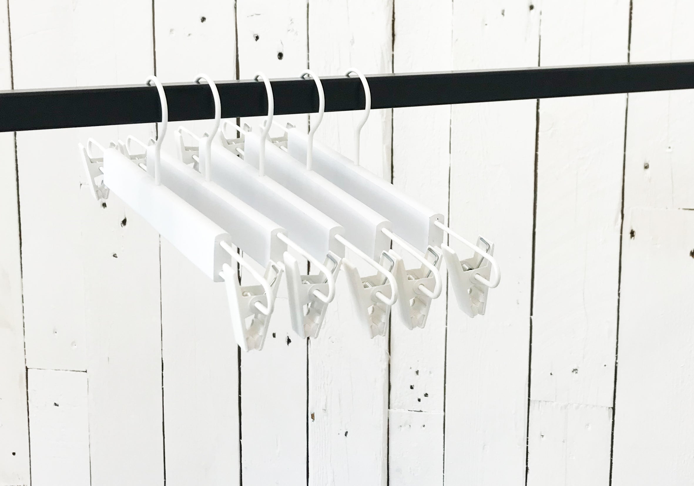 White Wooden Clip Bottom Hanger 37cm