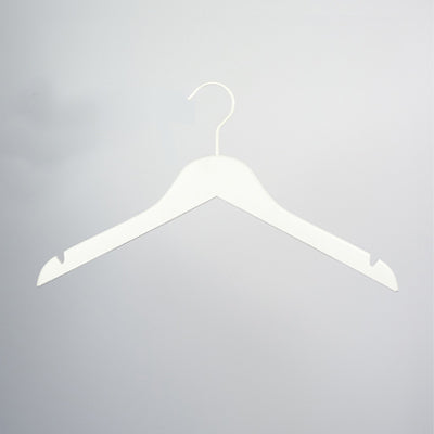 White Wooden Clothes Hanger without Notch 44cm