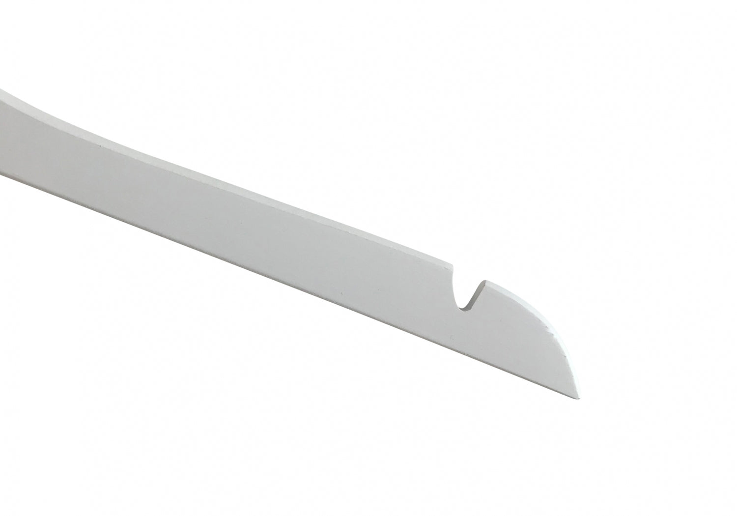 White Wooden Clothes Hanger without Notch 38cm