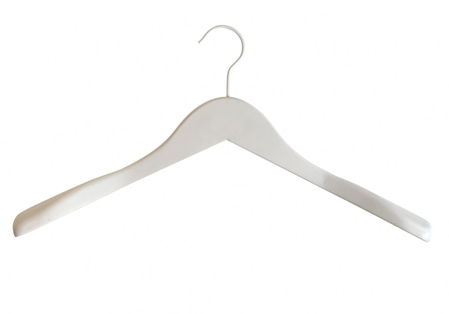 White Wooden Jacket Top Coat Hanger 38cm