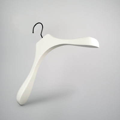 White Wooden Jacket Top Coat Hanger 38cm